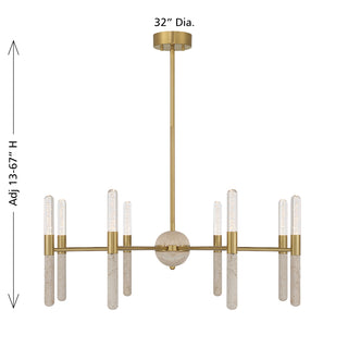 Linden 8-Light Chandelier in Warm Brass