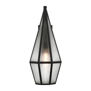Peninsula 1-Light Outdoor Wall Lantern in Matte Black