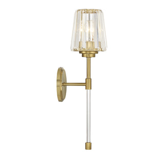 Garnet 1-Light Wall Sconce in Warm Brass
