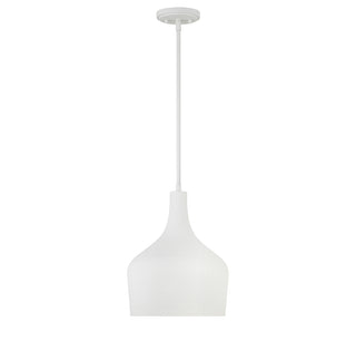 1-Light Pendant in Bisque White