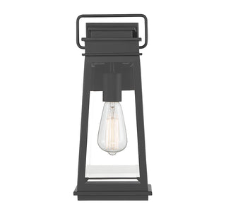 Boone 1-Light Outdoor Wall Lantern in Matte Black