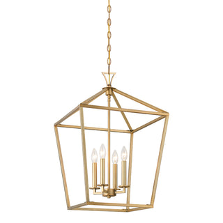 Townsend 4-Light Pendant in Warm Brass