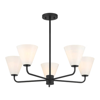 Blair 5-Light Chandelier in Matte Black