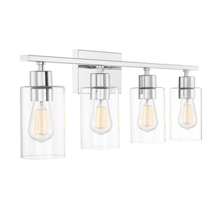 Lambert 4-Light Bathroom Vanity Light in Polished Chrome
