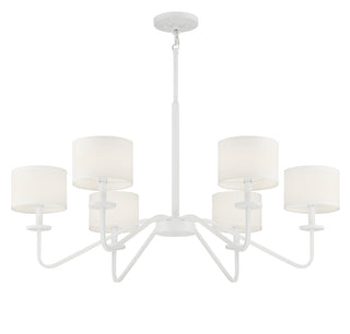 6-Light Chandelier in Bisque White