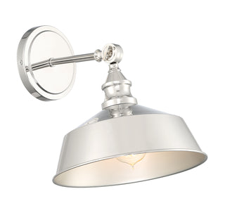 1-Light Wall Sconce in Polished Nickel