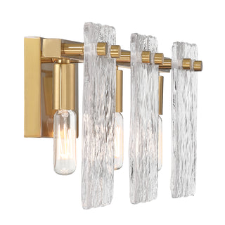 Genry 3-Light Bathroom Vanity Light in Warm Brass