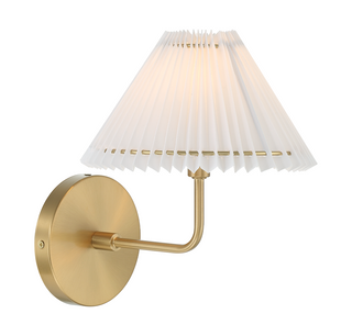 1-Light Wall Sconce in Natural Brass