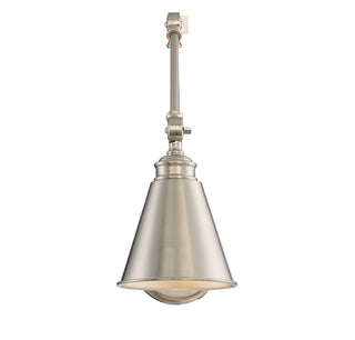 Morland 1-Light Adjustable Wall Sconce in Satin Nickel