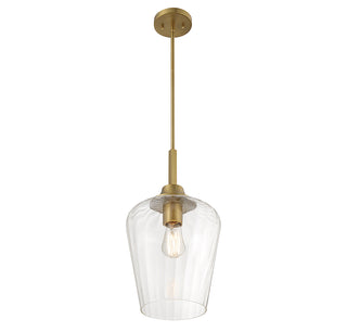 Carlton 1-Light Pendant in Warm Brass