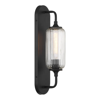 Holton 1-Light Wall Sconce in Matte Black