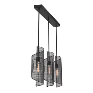 Hillbourne 3-Light Linear Chandelier in Matte Black