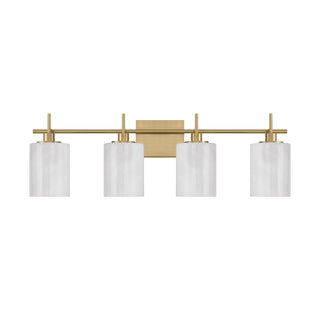 4-Light Bathroom Vanity Light in Natural Brass