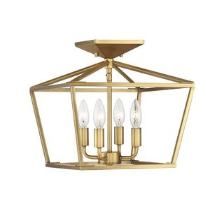 Townsend 4-Light Ceiling Light in Warm Brass