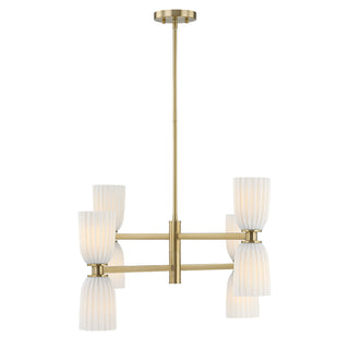 Baldwin 8-Light Chandelier in Noble Brass
