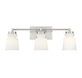 3-Light Bathroom Vanity Light in Brushed Nickel