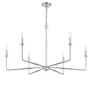 Salerno 6-Light Chandelier in 
Polished Nickel