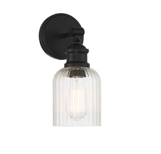 1-Light Wall Sconce in Matte Black