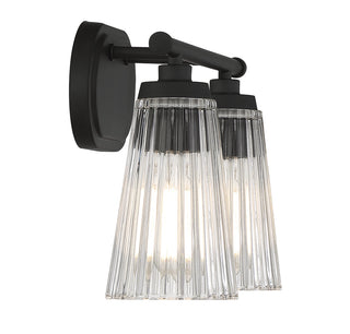 Chantilly 2-Light Bathroom Vanity Light in Matte Black