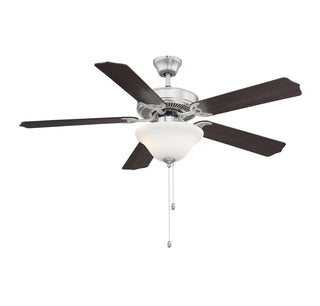 52" 2-Light Ceiling Fan in Brushed Nickel