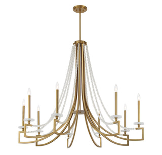 Helen 9-Light Chandelier in Warm Brass