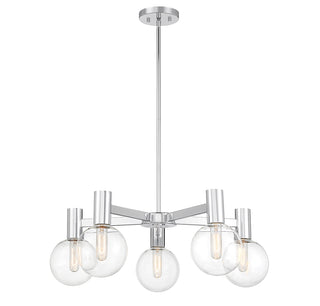 Wright 5-Light Chandelier in Chrome