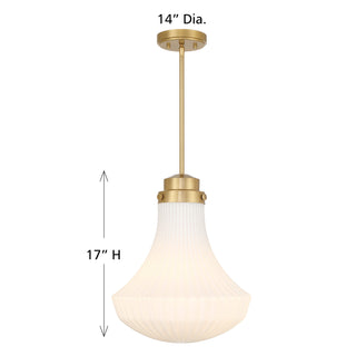 Bartlet 1-Light Pendant in Warm Brass