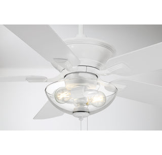 52" 2-Light Outdoor Ceiling Fan in White