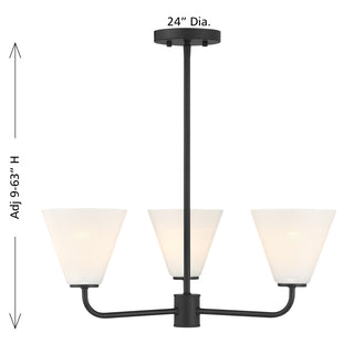 Blair 3-Light Chandelier in Matte Black