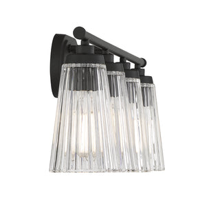 Chantilly 4-Light Bathroom Vanity Light in Matte Black