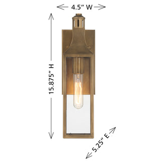 Lancaster 1-Light Outdoor Wall Lantern in Atlas Bronze
