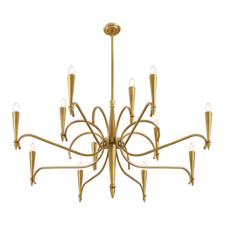 Tremont 12-Light Chandelier in Riviera Brass