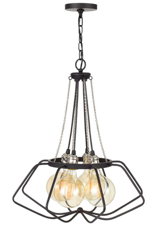 60W X 4 Ladue Metal Chandelier (Edison Bulbs Shown Are Included)