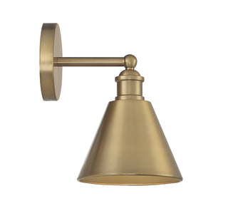 1-Light Wall Sconce in Natural Brass