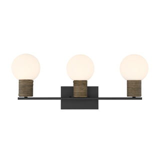 Jarrell 3-Light Bathroom Vanity Light in Matte Black