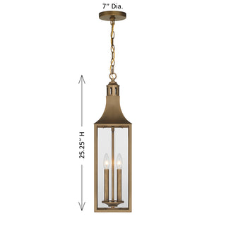 Lancaster 2-Light Outdoor Hanging Lantern in Atlas Bronze