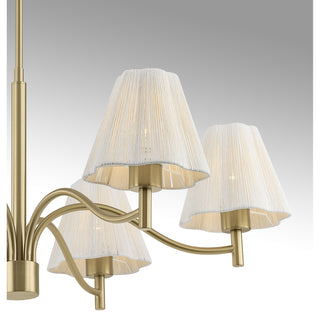 Rosa 6-Light Chandelier in Noble Brass