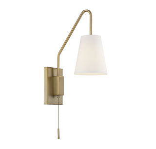 Owen 1-Light Adjustable Wall Sconce in Warm Brass