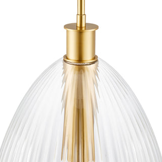 1-Light Pendant in Natural Brass