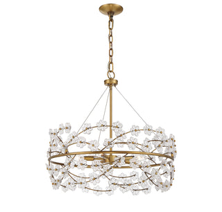 Camille 5-Light Chandelier in Warm Brass