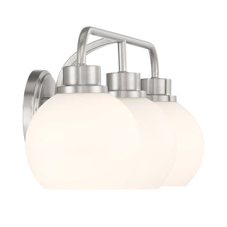 3-Light Bathroom Vanity Light in Brushed Nickel