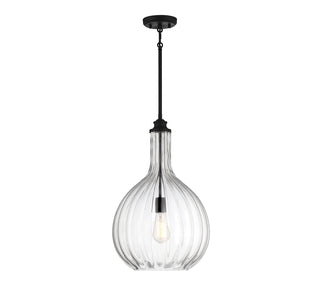 Brandon 1-Light Pendant in Matte Black