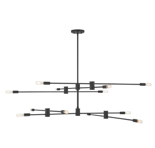 Lyrique 12-Light Chandelier in Matte Black