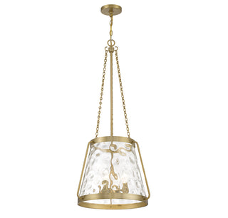 Crawford 4-Light Pendant in Warm Brass