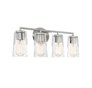 Sacremento 4-Light Bathroom Vanity Light in Satin Nickel