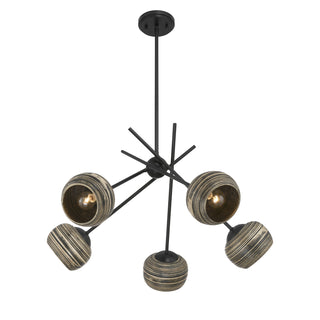 Jasper 5-Light Chandelier in Matte Black
