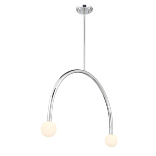 2-Light Chandelier in Chrome