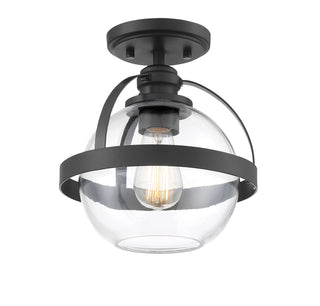 Pendleton 1-Light Ceiling Light in 
Matte Black