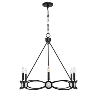 Minette 6-Light Chandelier in Matte Black