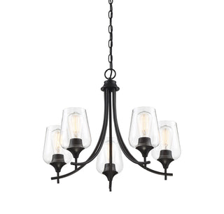 Octave 5-Light Chandelier in Black